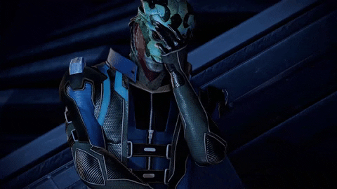 Mass Effect 3 Thane Face Palm GIF