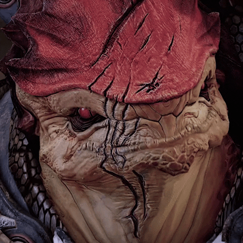 Mass Effect 3 Urdnot Wrex Idiot GIF