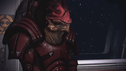 Mass Effect 3 Urdnot Wrex Looking GIF