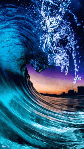 Massive Glass Like Ocean Waves GIF