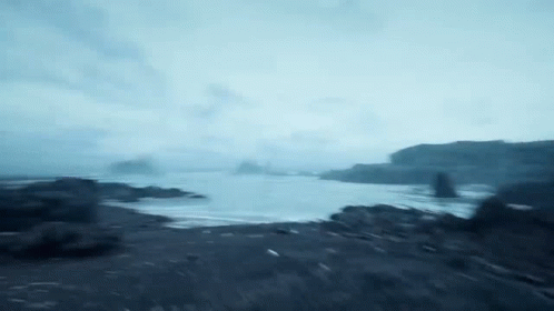 Massive Monster Cthulhu Appearing From Sea GIF