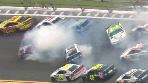 Massive Nascar Crash GIF