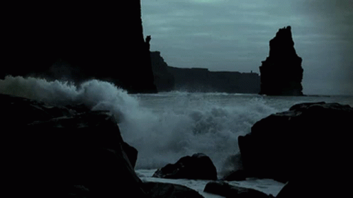 Massive Ocean Waves Roaring GIF