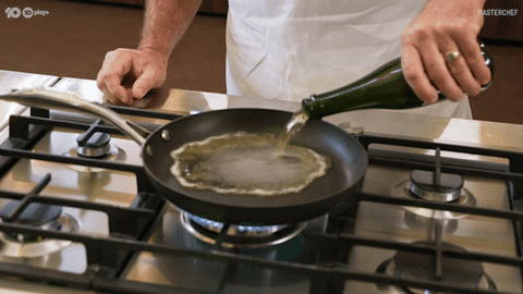 Master Chef Australia Pouring Liquor Pan GIF