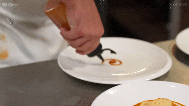 Master Chef's Food Plating Swirl GIF