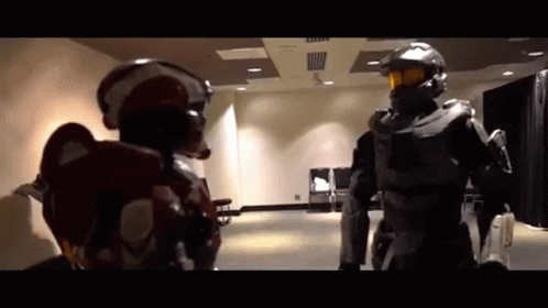 Halo Master Chief Throws Paper GIF