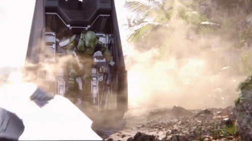 Master Chief In Combat Zone GIF