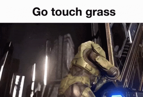 Master Chief Go Touch The Grass GIF