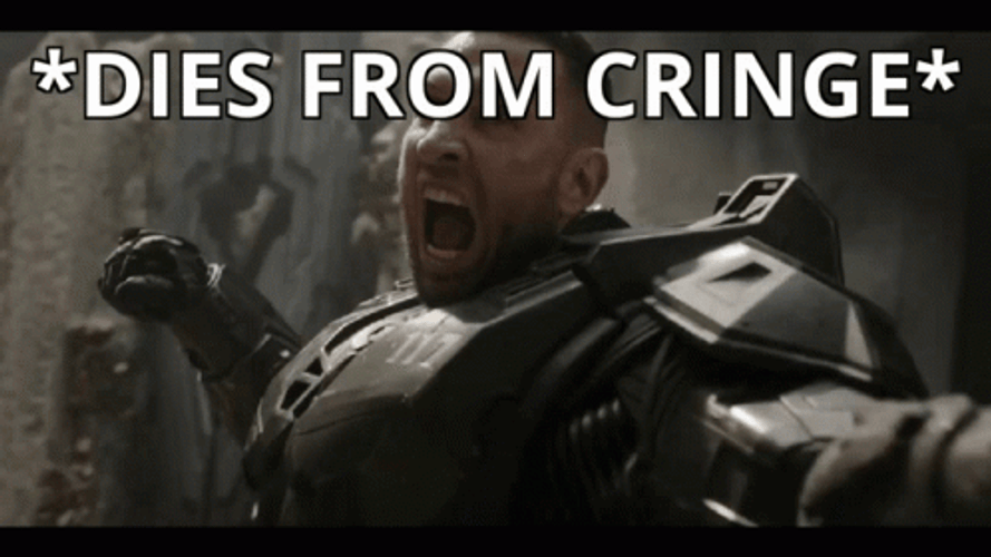 Master Chief Dies From Cringe GIF