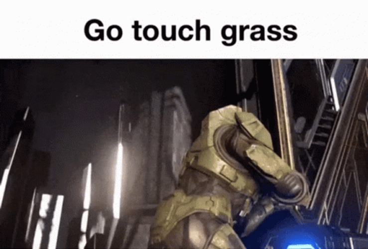 Master Chief Go Touch The Grass GIF
