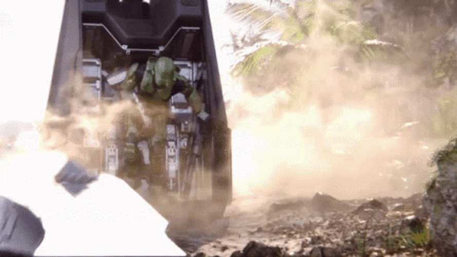 Master Chief In Combat Zone GIF