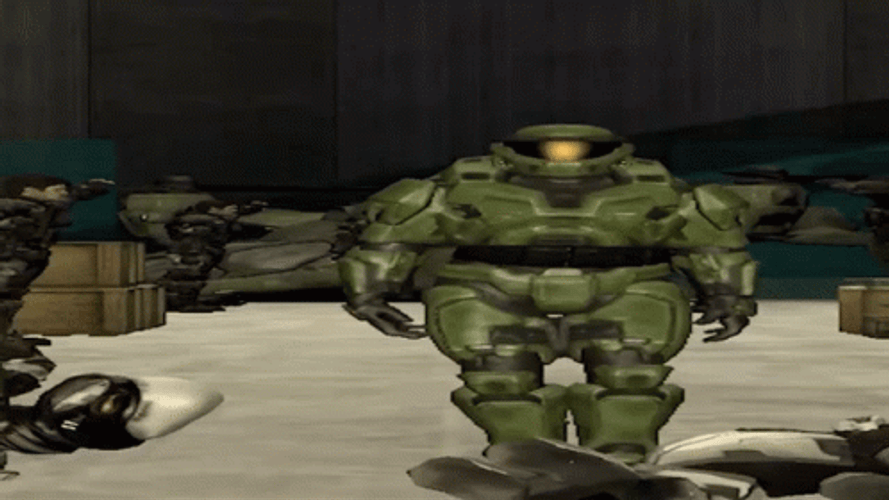 Master Chief Walk Away GIF