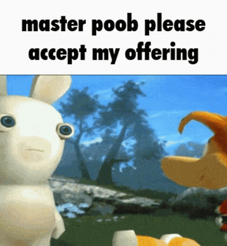Master Poob Please Accept My Offering Two Rabbits