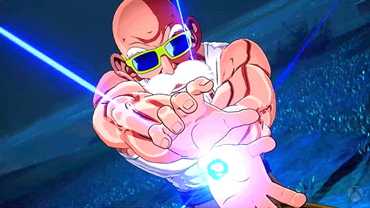 Master Roshi Ki Blast From Video Game GIF