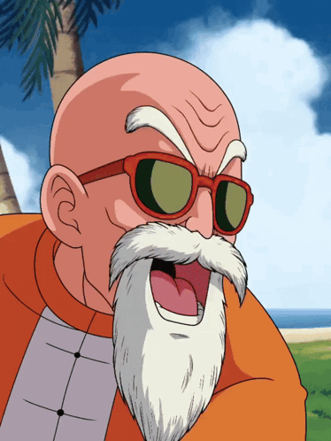 Master Roshi Looking Angry GIF