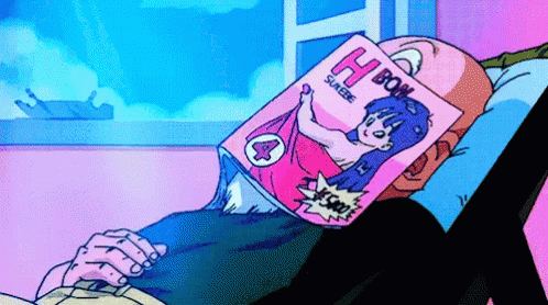 Master Roshi Sleeping With Magazine On His Face GIF