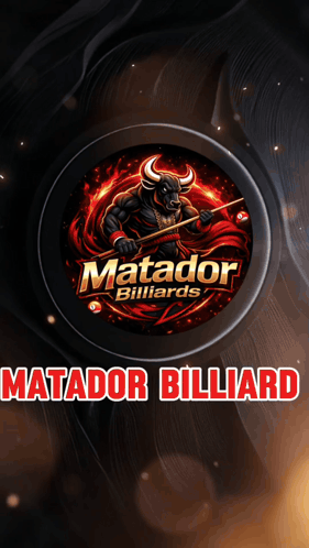Matador Billiards Bull Holding Stick