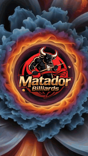 Matador Billiards Logo with Bull