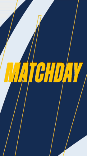 Matchday Text on Blue Background
