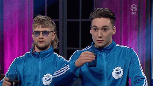 Matching Blue Jacket Outfit GIF