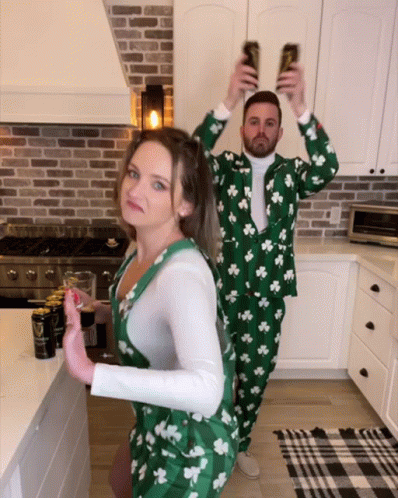 Matching Couple Funny Dancing GIF