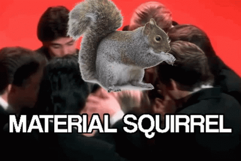 Material Squirrel Standing Before Crowd