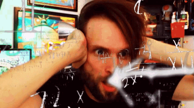 Math Lady Meme Confused Thinking Space Hamster GIF