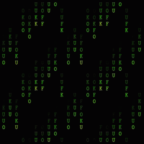 Matrix Code Cyber Letters GIF