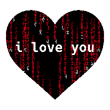 Matrix Code I Love You Heart GIF