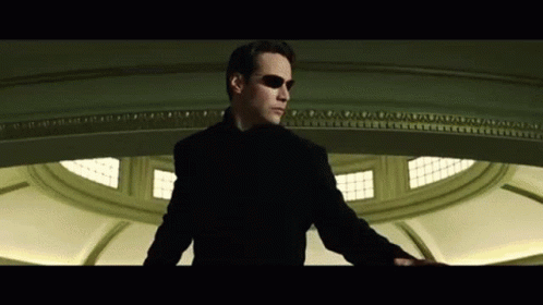 Matrix Neo Reloaded Fight GIF
