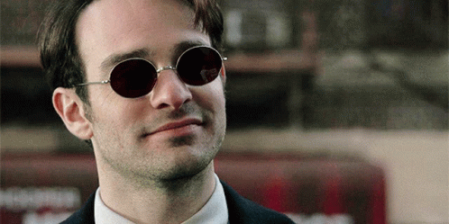 Matt Burdock Smirking Daredevil GIF