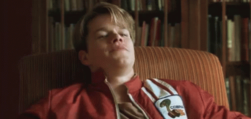 Matt Damon Laughing Good Will Hunting GIF