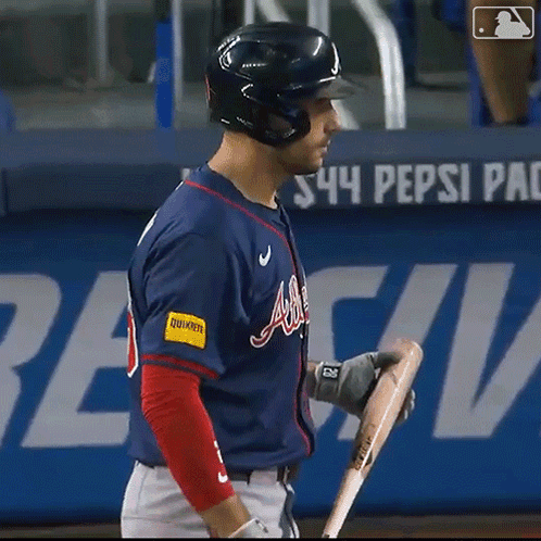 Matt Olson Baseball Bat Looking GIF