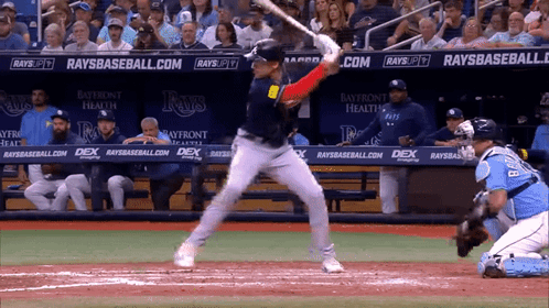 Matt Olson Batting Ball Running GIF