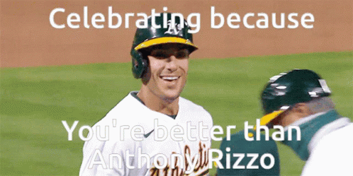 Matt Olson Celebrating Better Than Anthony Rizzo GIF
