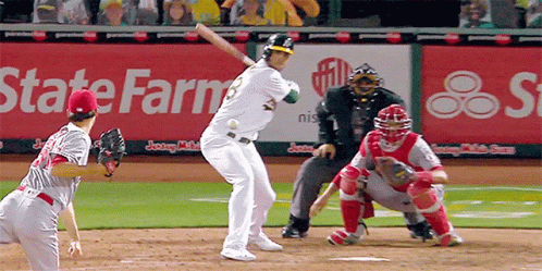 Matt Olson Hitting Ball Home Run GIF