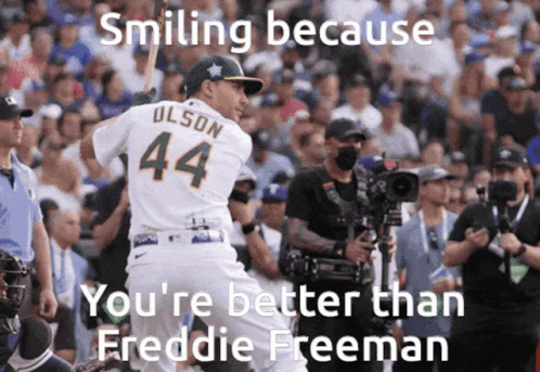 Matt Olson Smiling Better Than Freddie Freeman GIF