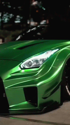 Matte Green Gtr GIF