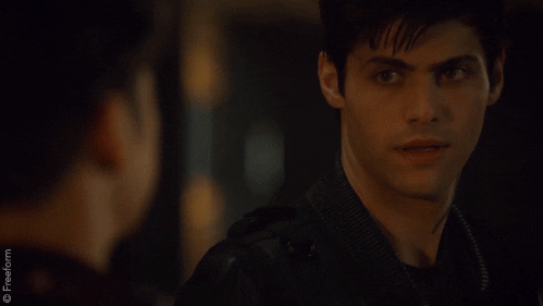 Matthew Daddario Staring Magnus GIF
