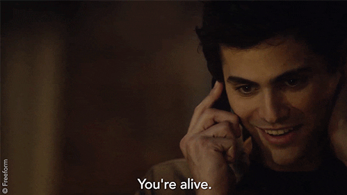 Matthew Daddario Talking On Phone GIF