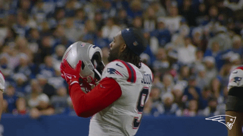 Matthew Judon Putting Helmet GIF