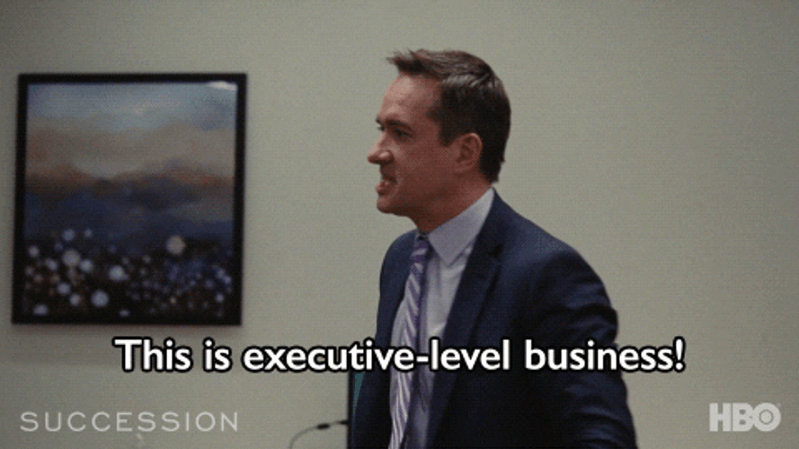 Matthew Macfadyen Executive Level Business Succession GIF