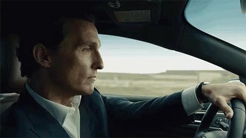 Matthew Mcconaughey Driving His Car GIF