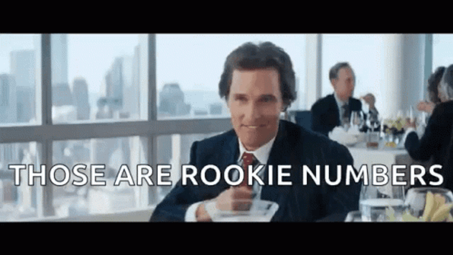 Matthew Mcconaughey Those Are Rookie Numbers GIF