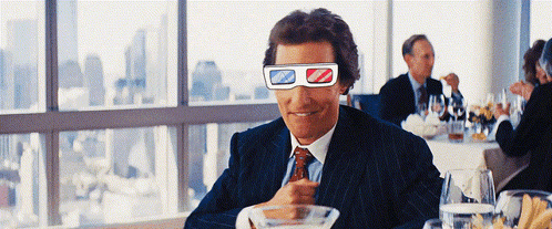 Matthew Mcconaughey Wolf Of Wall Street 3d Glasses GIF