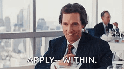 Matthew Mcconaughey Wolf Of Wall Street Apply Within GIF