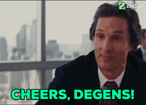 Matthew Mcconaughey Wolf Of Wall Street Cheers Degens GIF