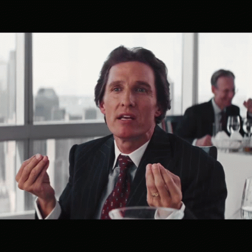 Matthew Mcconaughey Wolf Of Wall Street Looking Shocked GIF