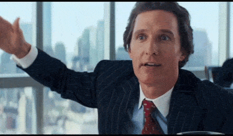 Matthew Mcconaughey Wolf Of Wall Street Moving Hand GIF