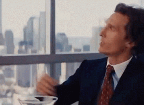 Matthew Mcconaughey Wolf Of Wall Street Pointing Fingers GIF